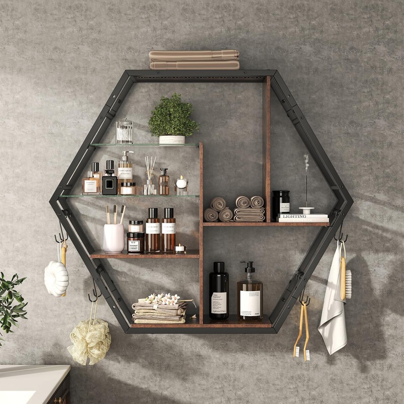 Saudism Floating Shelves with Lights, Led Shelves for Wall, Gaming