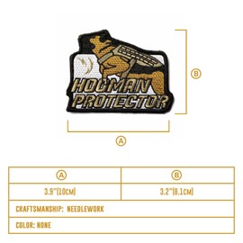 OneTigris Moral Patch Tactical Embroidery/Personality/Dog Fabric and PVC Velcro Patch (Hooman Protector) | Reusable Packaging