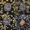 DYNAVERT Nail Parts, Star Shape, 3D, 2 Cases, Cute, Gold,