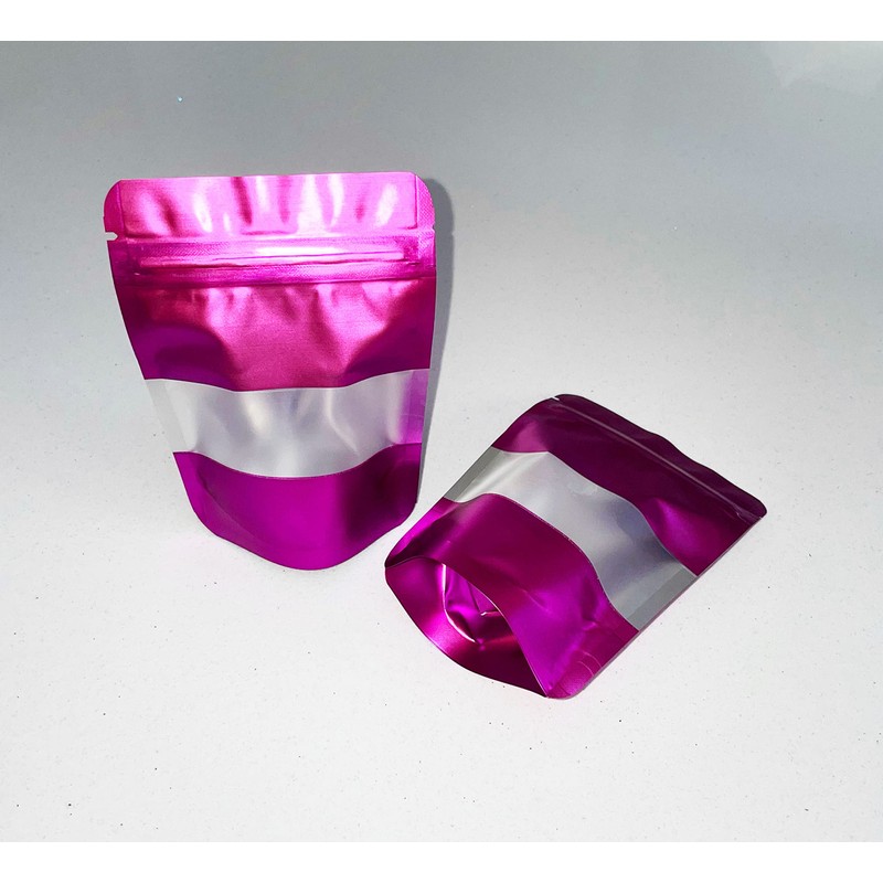 Purple Mylar Bags 3.5g Smell Proof Packaging x100