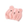 Microfiber Bear Dry Hair Face Washing Cap 70g Pink 1pc / 극세사 곰돌이 드라이 헤어 세안모자 70g Pink 1개