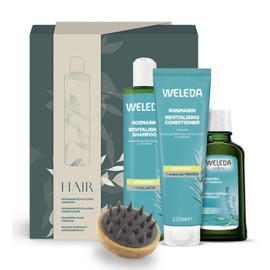 WELEDA Organic Rosemary Hair Care Gift Set Including Head Massage Brush
