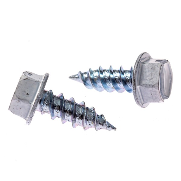 Eagle 1#8 1/2 inch (1000 Count) Gutter Downspout Or Sheet Metal Screws (Multiple Quantities/Colors) - Easy Start Sharp Tip - Zip Screws/Fasteners (1000, White)