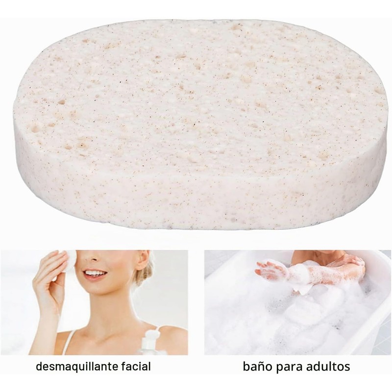Dos esponjas limpiadoras faciales exfoliantes. Esponja exfoliante de nido de