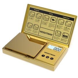WEIGHTMAN Gram Scale，Scales Digital Weight Grams 200g x 0.01g Black Titanium Plating, Small Pocket Jewelry Reloading Scale with Tare Function, Battery Included