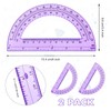 Zonon 2 Pcs 6 Inch Plastic Protractor Math Protractors 180