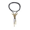 Jeilwiy Western Bolo Tie for Men Gold Cow Skull Bolo