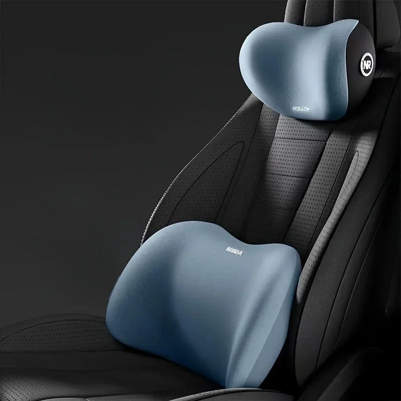 Car Lumbar Support Pillow for Driving – Memory Foam Back