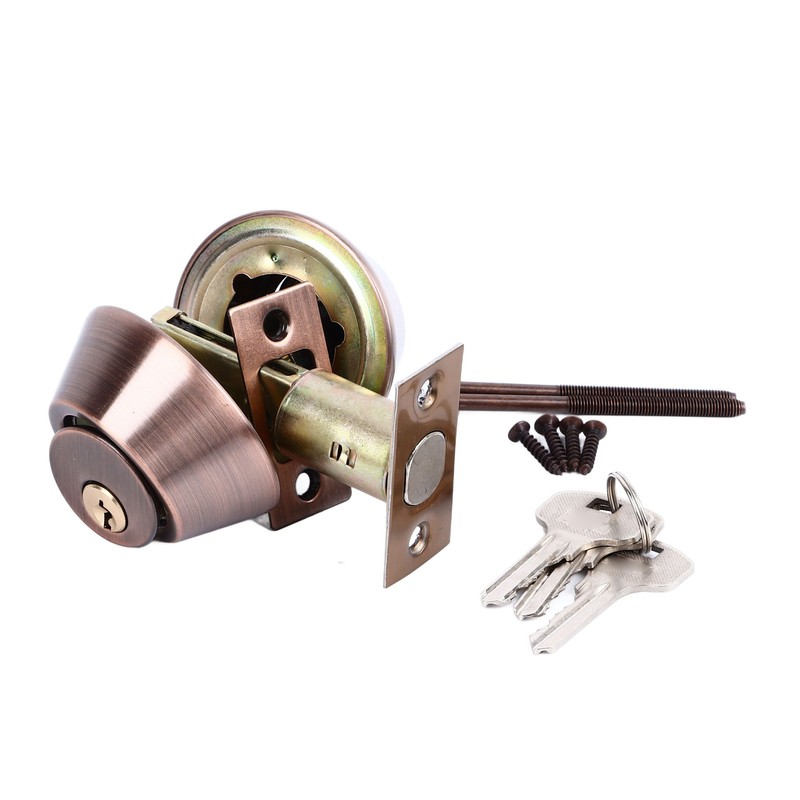 Door Knob Lock Universal Protection Entrance Keyed Double Side Interior