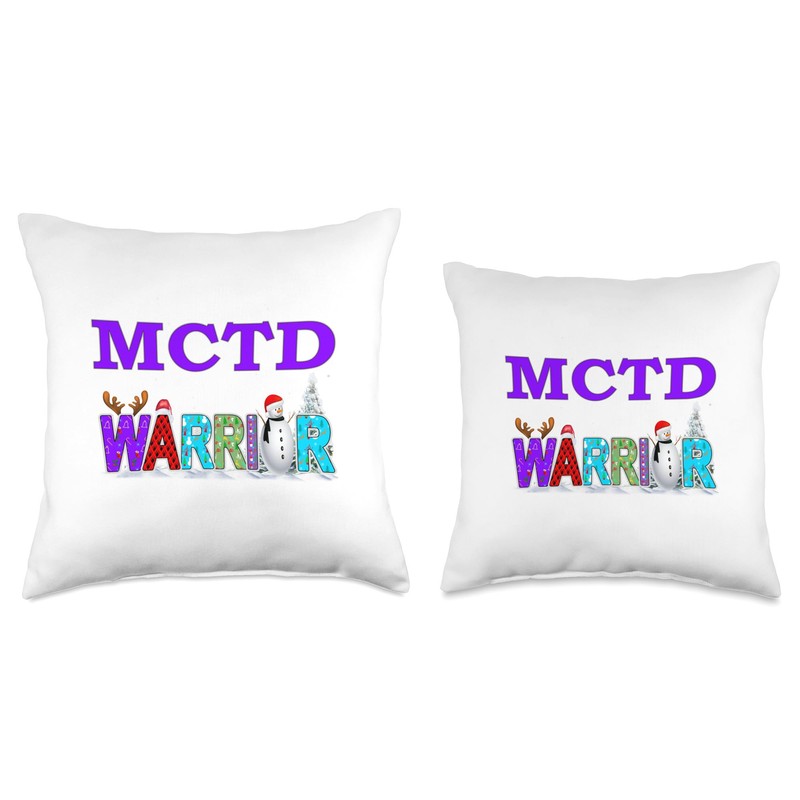 mctd Awareness for christmas Throw Pillow