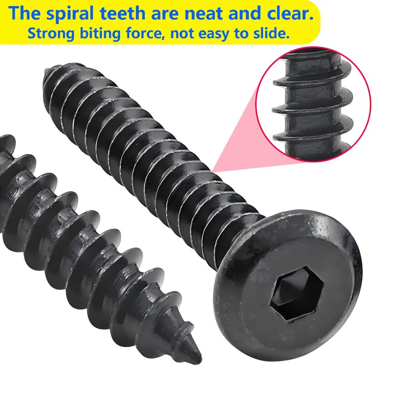 Qrity Pack of 20 Self Tapping Screws M6 x 45