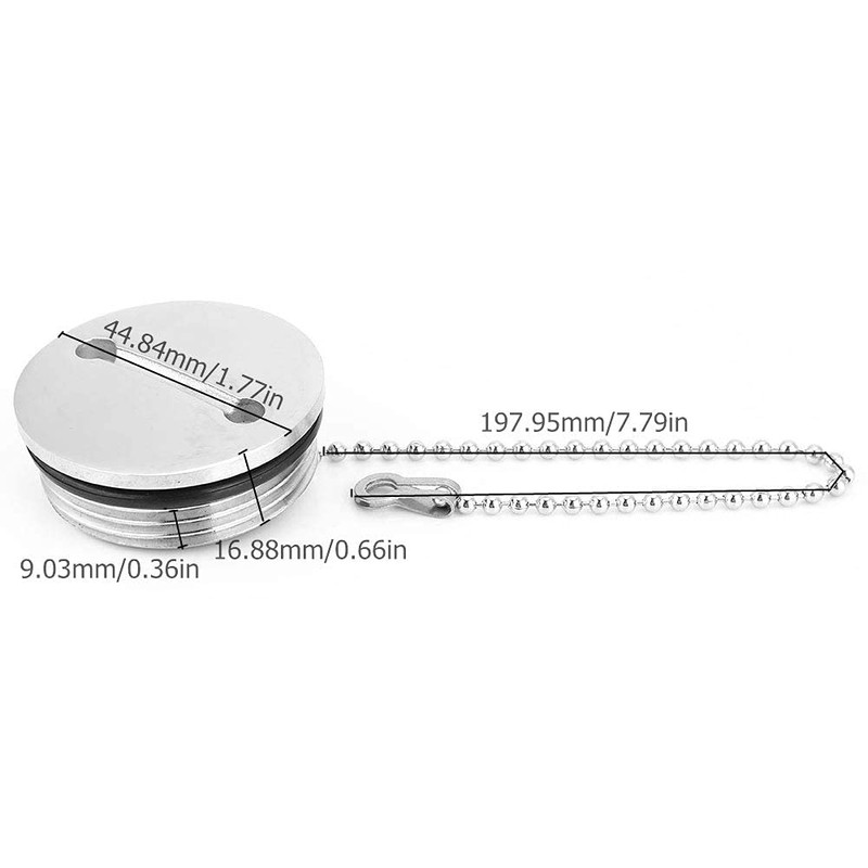 316 Stainless Steel Polished Boat Fuel Tank Cap, Boat Gas