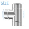 100 mm T-shape duct connection made of stainless steel, 3-way