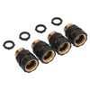 4Pcs Garden Hose Quick Connector Brass High Hardness Durable No