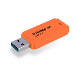Integral Neon 64GB USB 3.0 Flash Drive - Orange