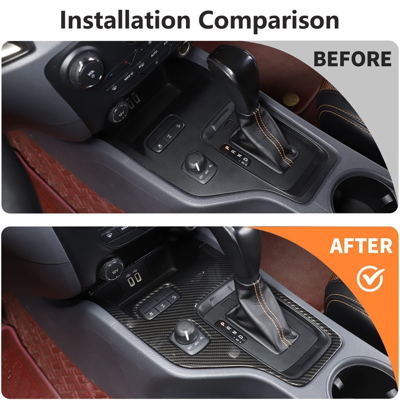 DIYUCAR ABS Plastic Car Interior Center Console Gear Shift Panel