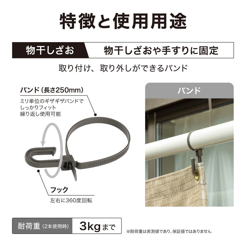 Takasho CLF-10 Swiveling Bands, Mounting Hardware for Sunshade, Set of