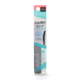 Cezanne Airy Long Rush Mascara, 0.2 oz (7 g), Black, Fiber Blend, Curl, Multi-Proof, Cold Water Drain
