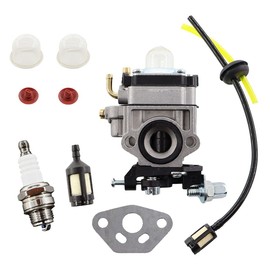 MCHNIC Carburettor with Spark Plug Fuel Filter Petrol Hose Set for AL-KO Alko BC260 B, BC410, BC4535, BC4125, FRS 410, FRS 4125 Brush Cutter Brush Cutter
