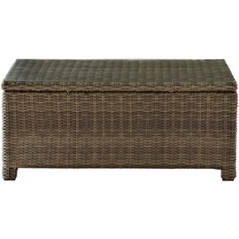 Crosley Furniture Bradenton All Weather Rattan Wicker Outdoor Coffee Table for Patio, Deck, Porch, Brown