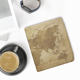 kwmobile Case Compatible with Pocketbook Era/Era Color Case - eReader Cover - Travel Vintage Brown/Light Brown