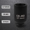 EGOFIX 1/2" Drive Deep Impact Socket, 32mm Metric Socket, Axle