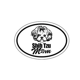 WickedGoodz Shih Tzu Mom Vinyl Decal - Dog Breed Bumper Sticker - Perfect for Laptops Tumblers Windows Cars Trucks Walls Cups