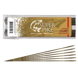 Super Pike Swiss Made Jeweler Saw Blades Grade 8/0 For Jewellery Designer Decision Makers and Hobbyists Pack of 12
