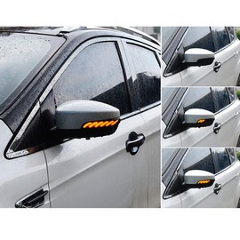 ruihe Smoked Lens Dynamic Sequential Blink LED Side Mirror Turn Signal Light Strip Assembly Compatible With Fit for Ford Focus 2012 2013 2014 2015 2016 2017 2018 MK3 RS ST