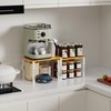 Wobmmi Kitchen Cabinet Organization Shelf，Set of 2 Height Adjustable Storage