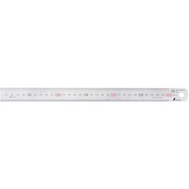 [Shinwa Rules] 30 cm Stainless Steel Rule, JIS Grade 1, with Red Numerals 14028