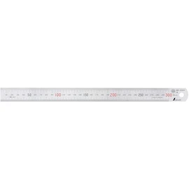 [Shinwa Rules] 30 cm Stainless Steel Rule, JIS Grade 1, with Red Numerals 14028