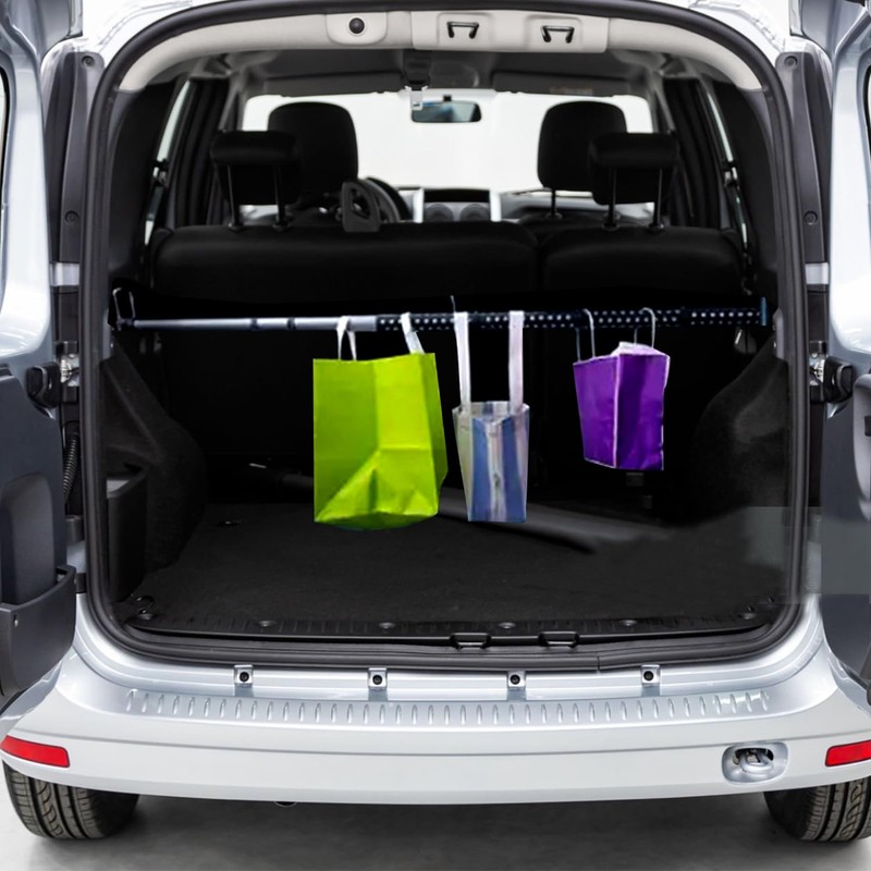 Zento Deals Heavy Duty Expandable Clothes Bar Car Hanger Rod-