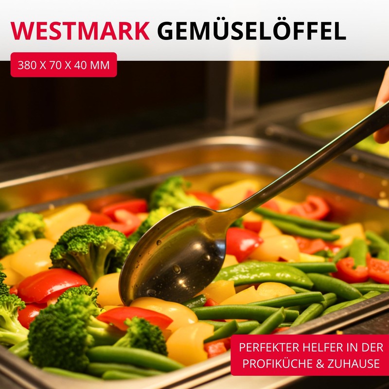 Westmark Vegetable Spoon Pro - Stainless Steel Cooking Spoon with