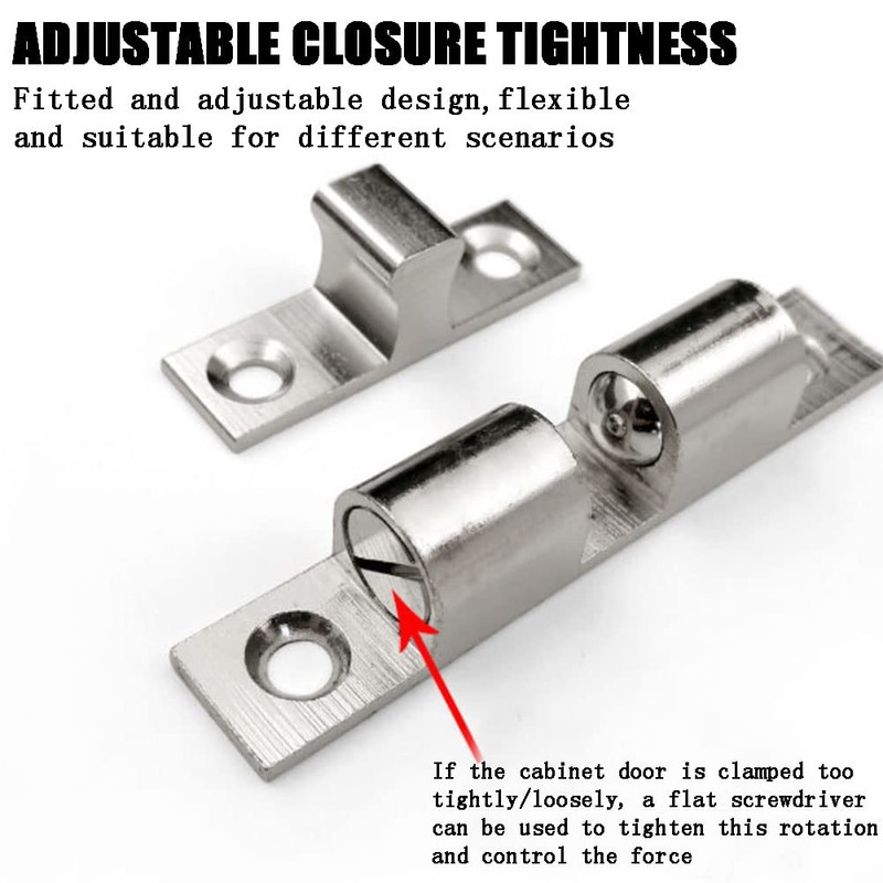 Solid Stainless Steel Cabinet Door Catch,glrovazas 2Pcs Cabinet Latch Roller