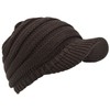 C.C Hatsandscarf Exclusives Ribbed Knit Visor Brim Women`s Hat Beanie