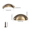 LJHOME 24 Pcs Shell Cup Handles, Semi Circle Drawer Pull