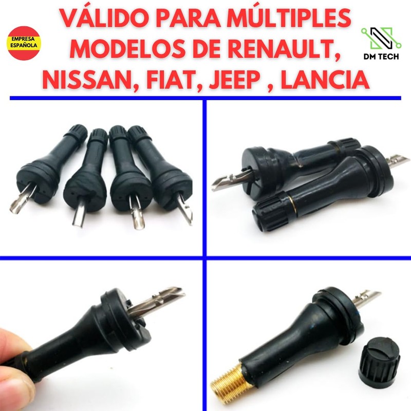 (Pack 4) Tyre Pressure Sensor Valve for Renault and Nissan,