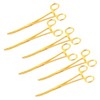 MuskalMed Set of 6 8" Long Gold Color Curved Hemostat
