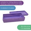 Wissner® active learning - Box with lid stackable purple -