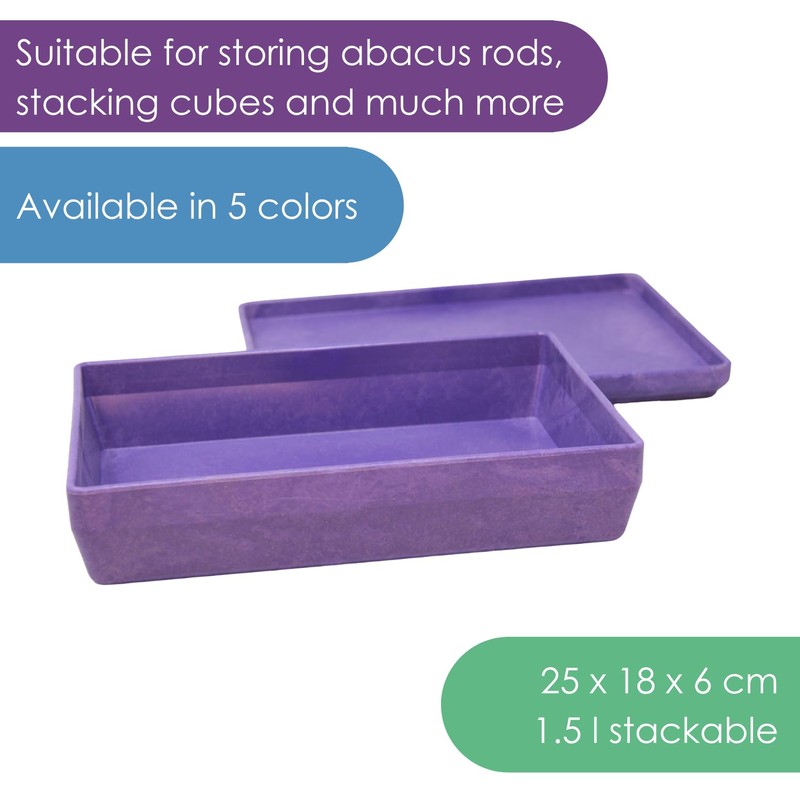 Wissner® active learning - Box with lid stackable purple -