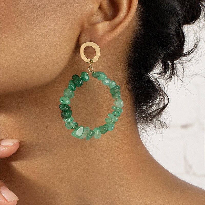 Jade Earrings Lime Green Earrings Gold Dangle Earrings for Women