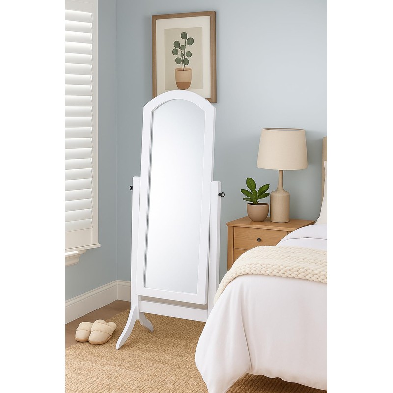 Proman Products Barrington Cheval Mirror, White