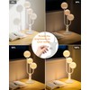 Lightdot Modern White Globe Table Lamp Dimmable Mid Century 3-Light