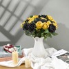 Ovveroche 24 Pcs Black,Glod Rose Artificial Flowers with Long Stem