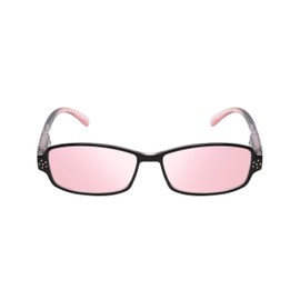 Medspex Clara FL-41 Reading Glasses +2.50 Black Silver Floral Womens Migraine FL41 Blue Light Sensitivity Photophobia Reader