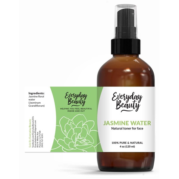 Jasmine Water Facial Toner - All Natural Hydrating Spray Mist