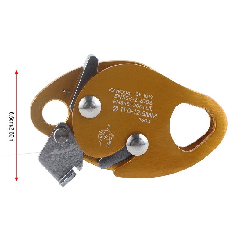 Self Braking Stop Descender for 11‑12.5mm Rope Clamp Grab Rescue