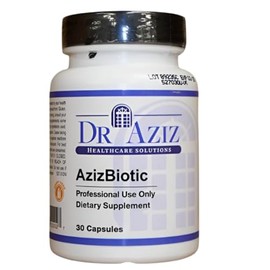 Dr Aziz Dr Aziz AzizBiotic - Probiotic Supplement for Gut Health - Supports Microflora Balance - Probiotic Formula with 7 Strains & BioShield Technology - 30 Capsules