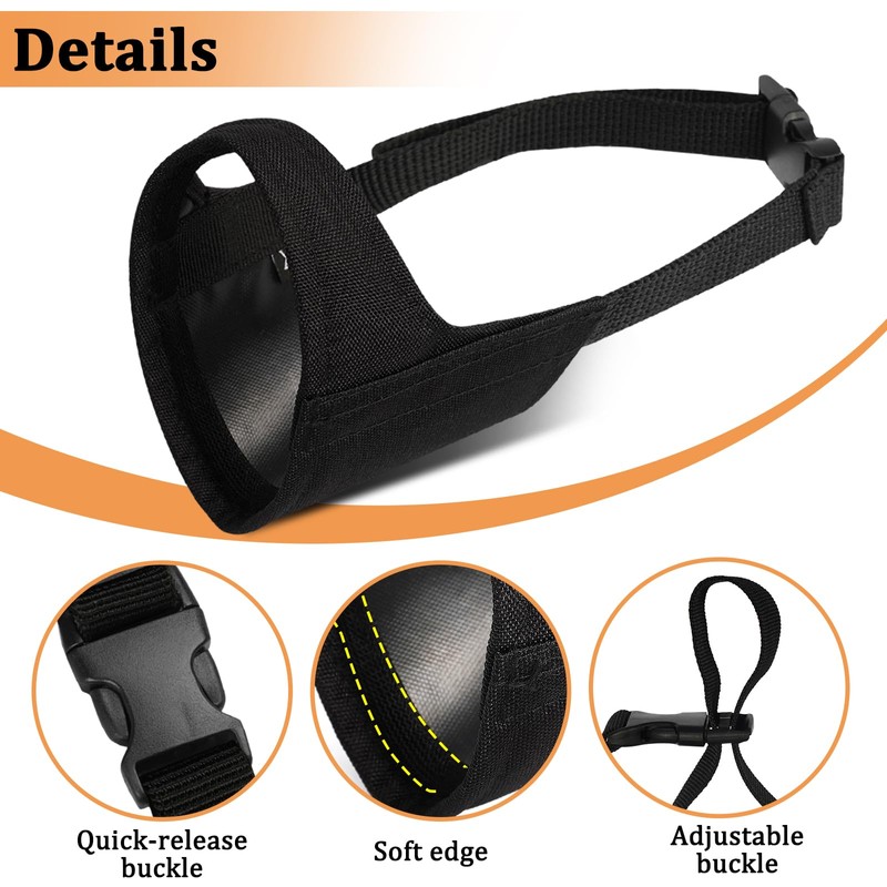 Mayerzon Pitbull Muzzle, Soft Muzzle for American Bully Bulldog Boxers